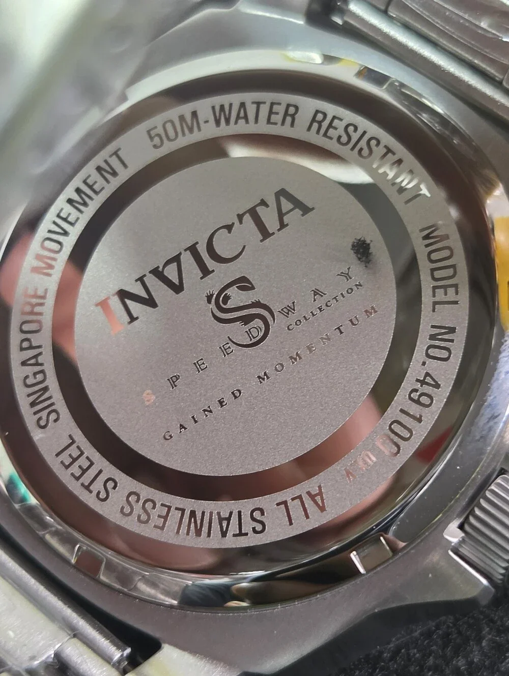 Invicta Speedway 49100 Men’s 46mm Green Dial Steel Quartz Watch 50M
